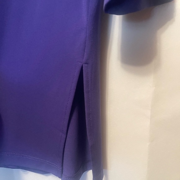 SUSAN GRAVER , Purple Women's Top with Embellished Sleeves - Picture 6 of 6